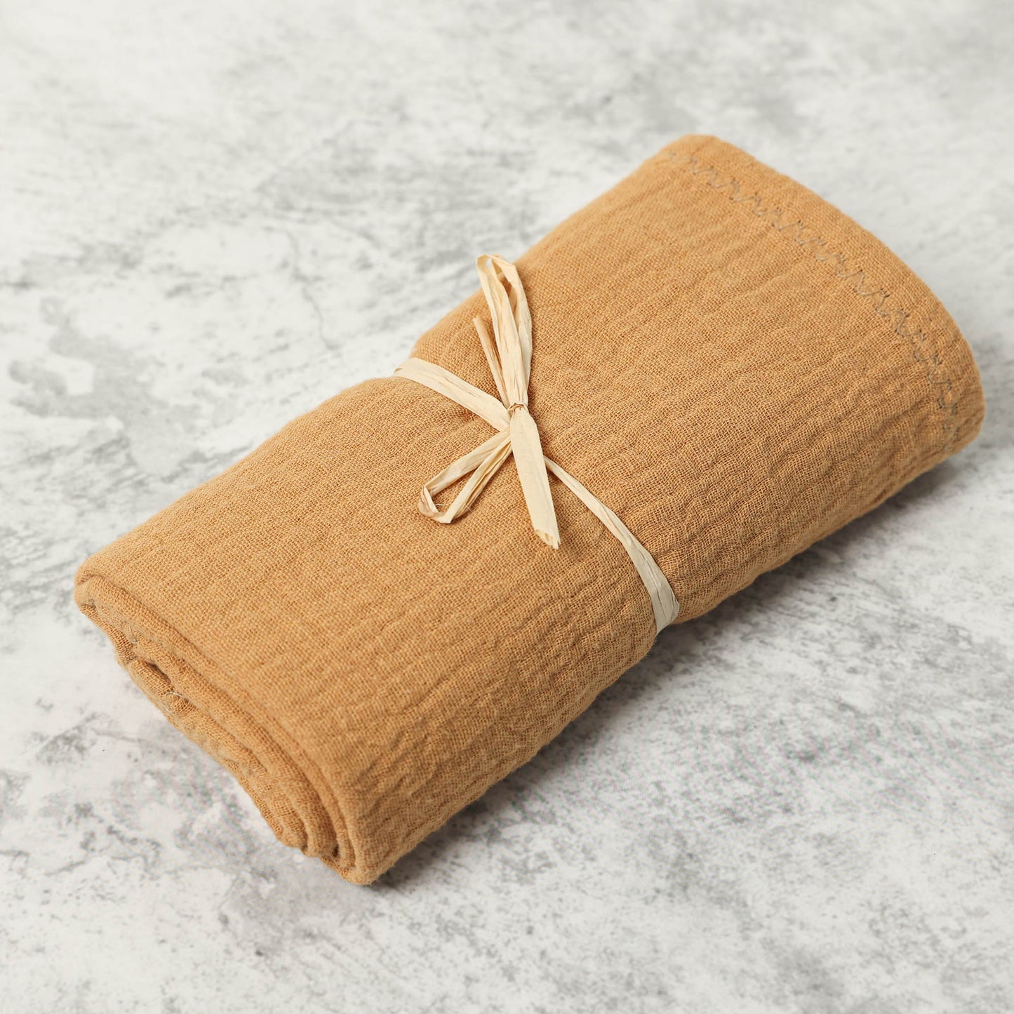 Package cadeau bébé Beige et Camel - Doudou, Lange et Attache-tétine
