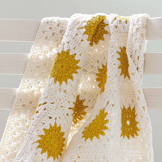 Couverture crochet carrés lune